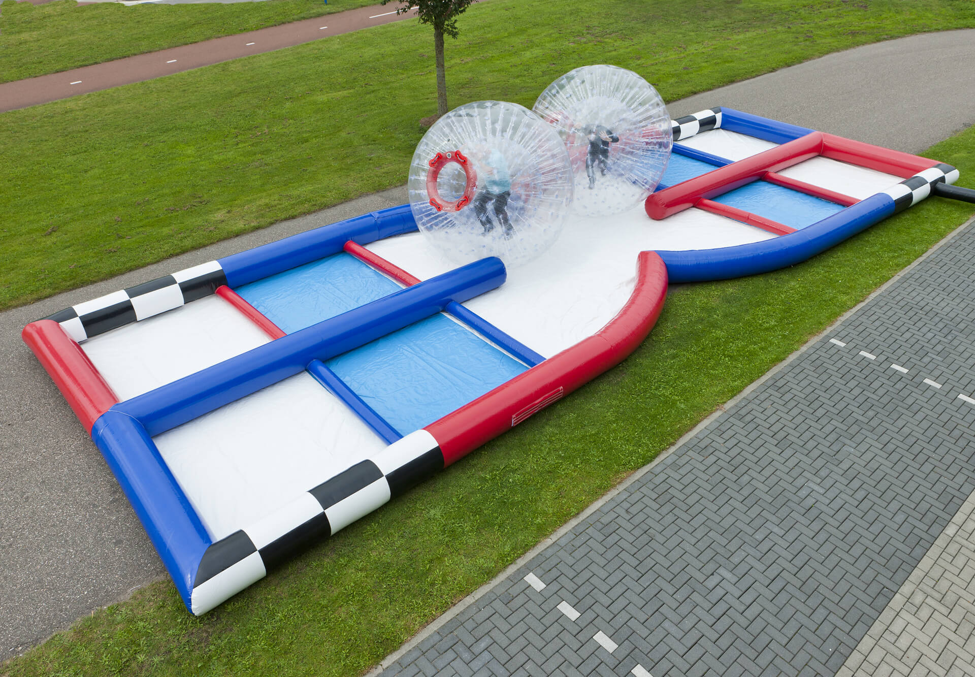 Bubble course de foot Royaume de la fête, location de jeu sportif et